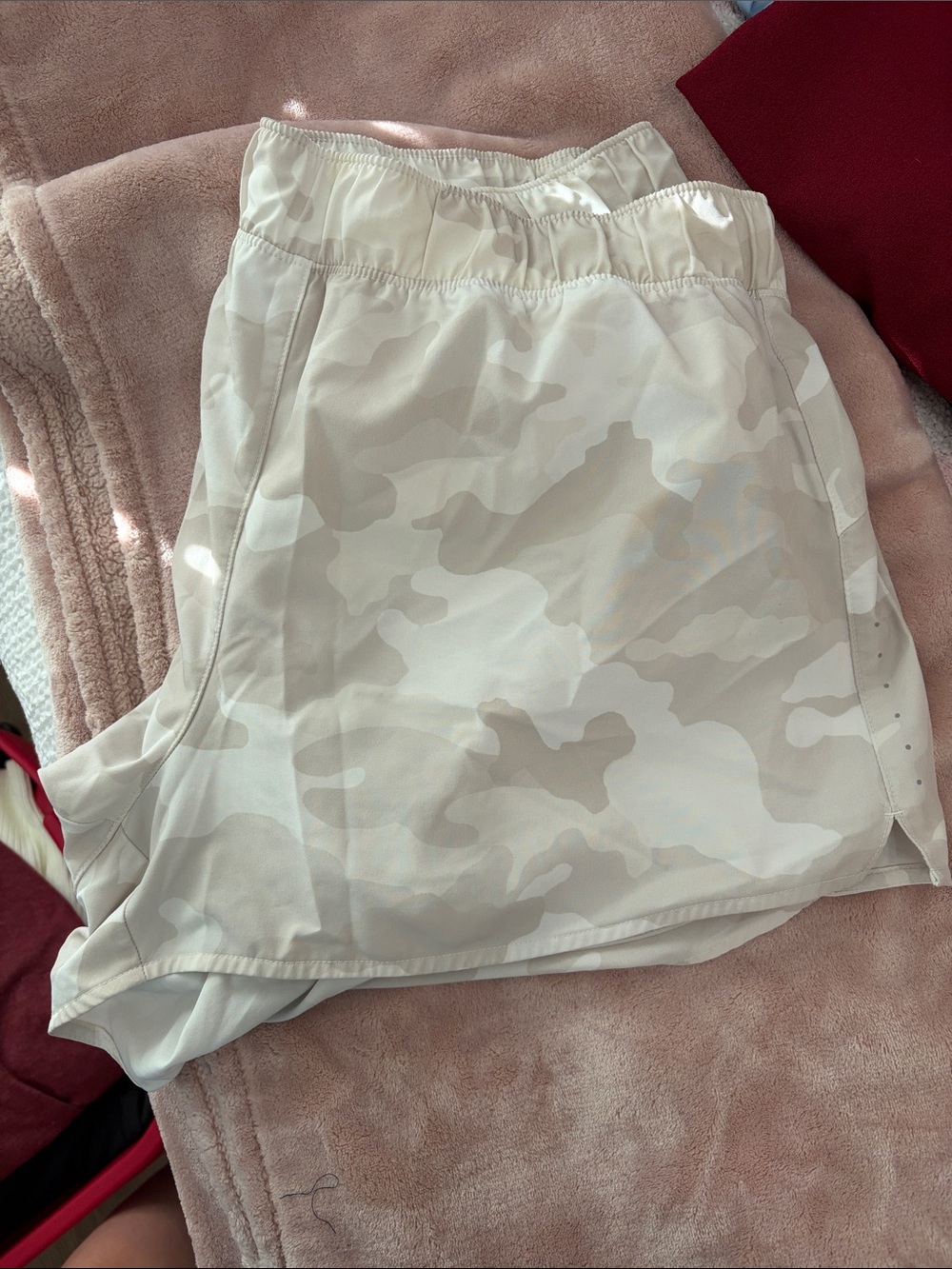 Old Navy Cream and Light Beige Camo Athletic Shorts